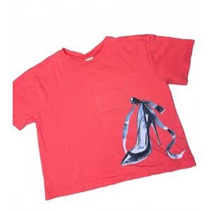 NEW ALL OF US women's heeled beauty top in crimson red